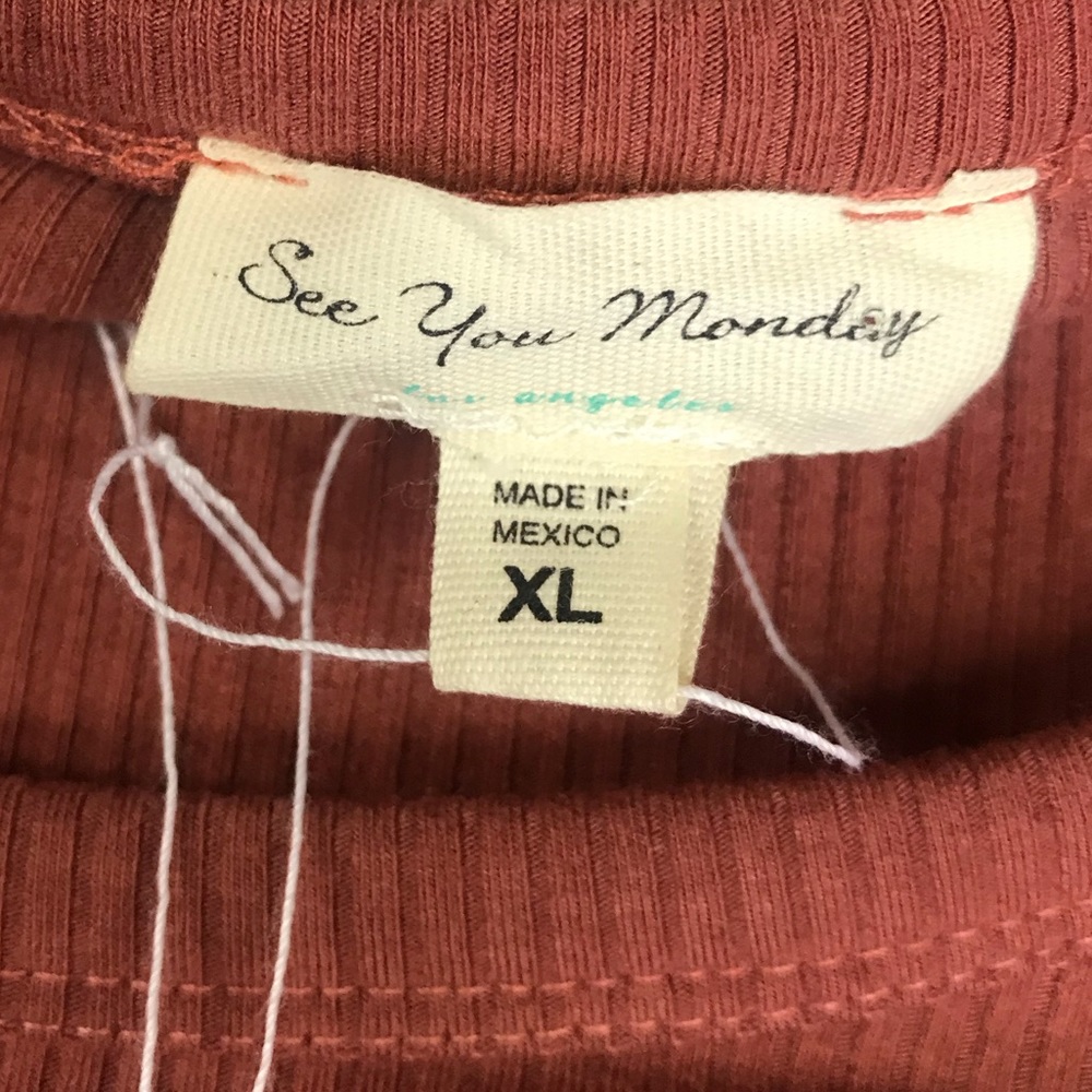 See You Monday Mauve Ribbed Knit Midi Dress - Picture 2 of 4